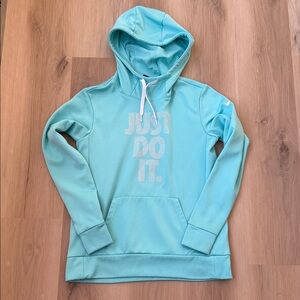 Nike Blue Women’s Hoodie Small Dri Fit Sweatshirt Just do it